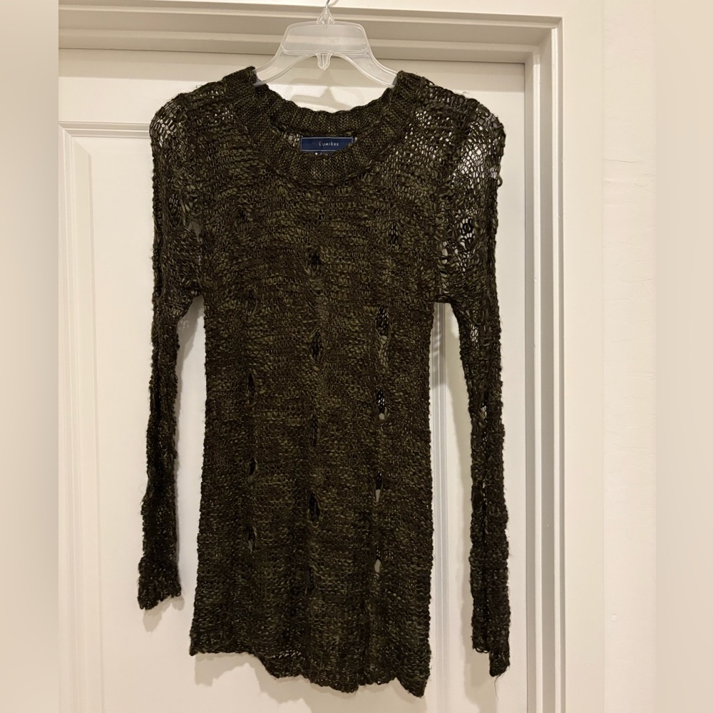 Dark Knit Long Sleeve Sweater